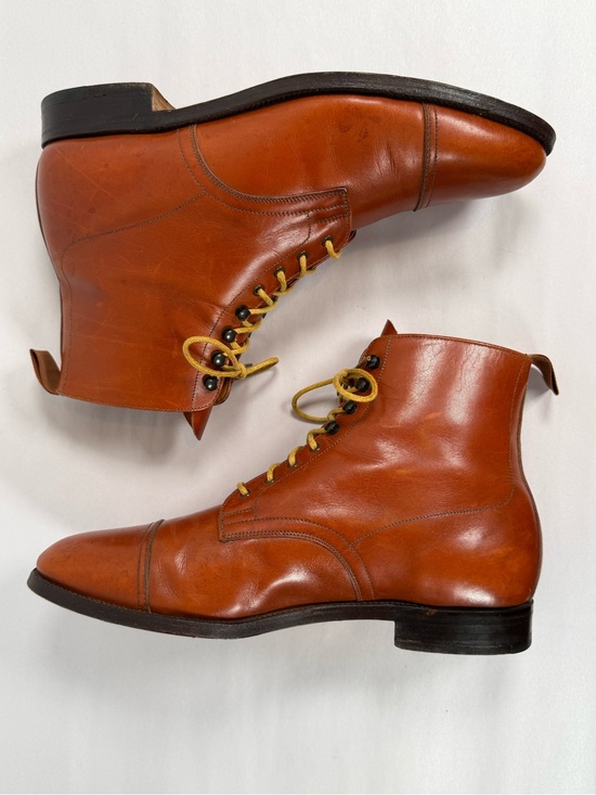 Vintage Grenson Men’s Cap Toe Leather Boots Size 9.5 B (UK 8.5E) Made In England main image 9